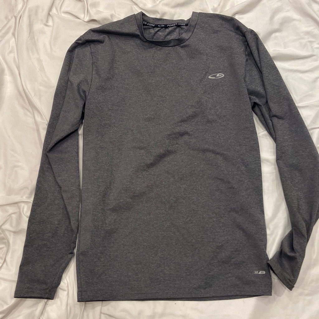 Power Core Gray Long Sleeve Blouse